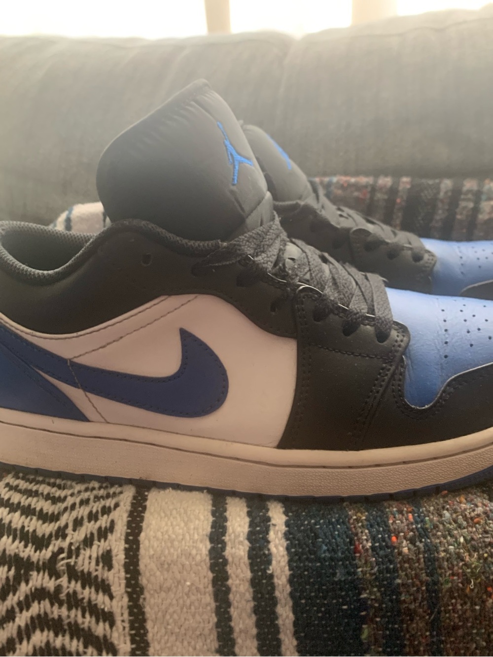 Air Jordan 1 low “Alternate Royal Toe” in size 11 men